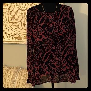 Sheer long sleeve shirt